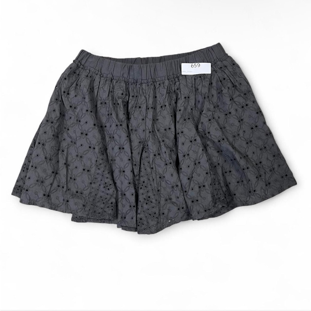 American Eagle Black Mini Skirt with built in shorts & eyelet detailing